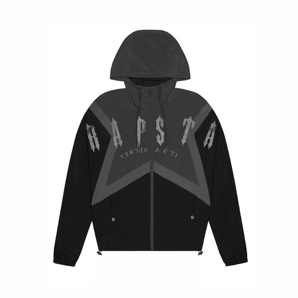 Trapstar Iron Gate Arch Star Shell Jacket Black