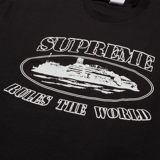 Camiseta negra Supreme Cortez Rules The World