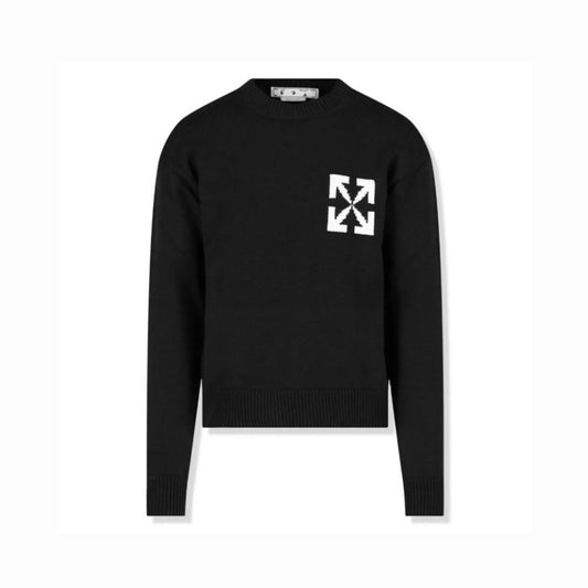 Off-White Single Arrows Black Knit Sweatshirt