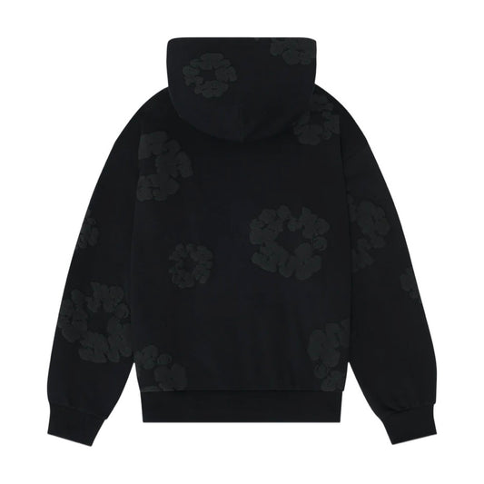 Sudadera con capucha monocromática negra Denim Tears