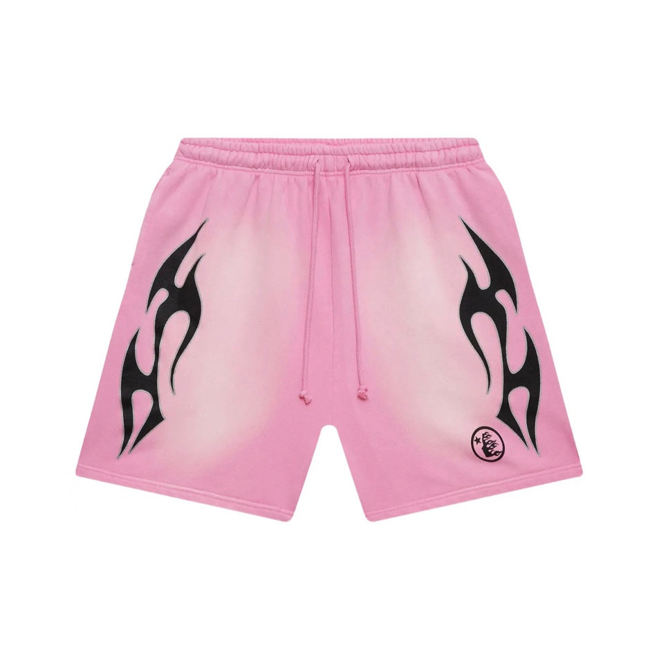 Hellstar Pink Sports Flame Shorts