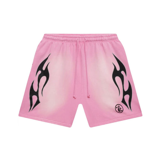 Hellstar Pink Sports Flame Shorts