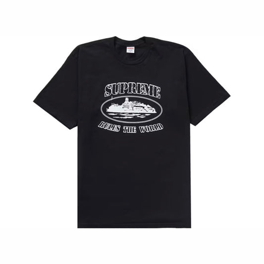 Camiseta negra Supreme Cortez Rules The World